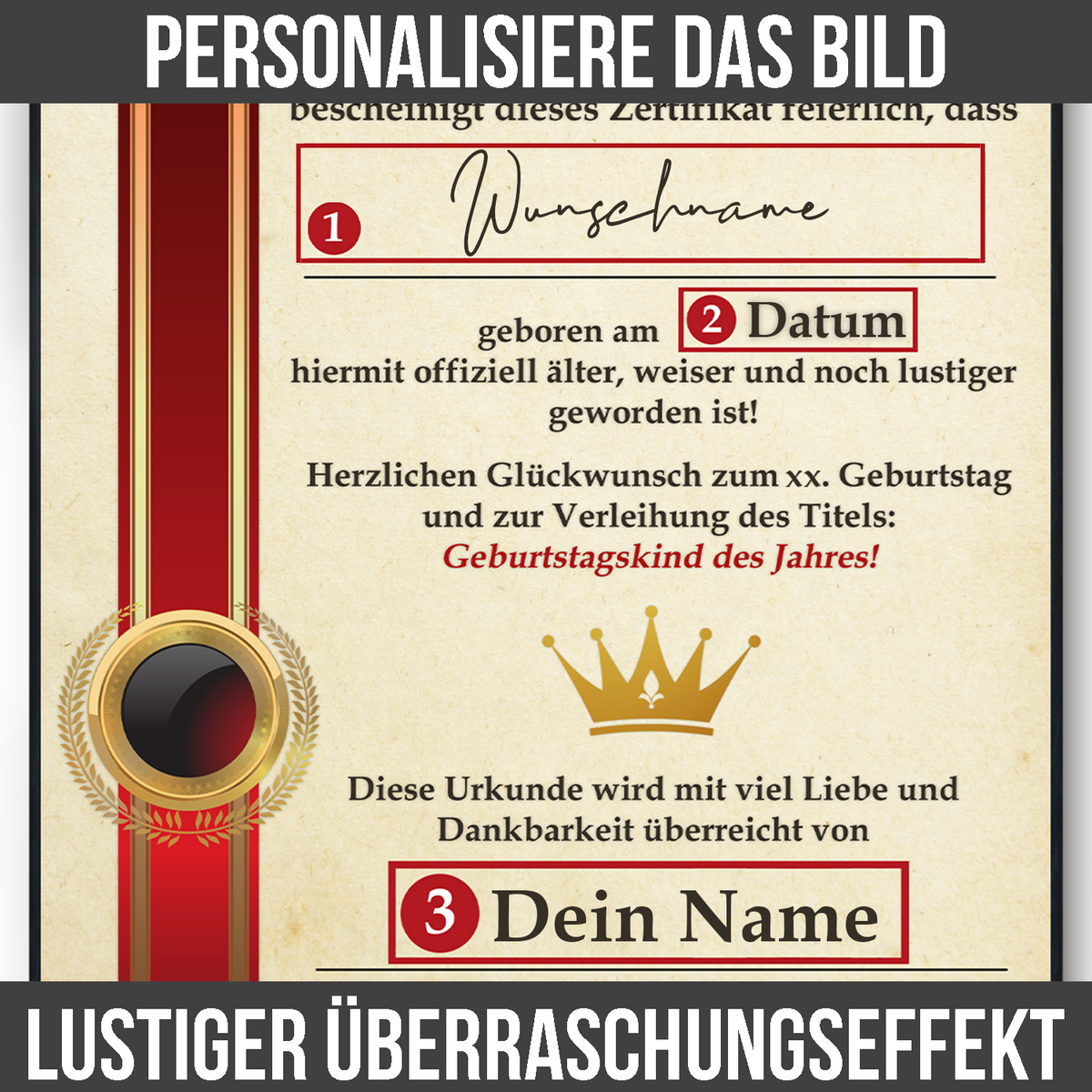 33. Geburtstag Geschenk personalisierte Urkunde | Jahrgang 1993 Geschenkidee