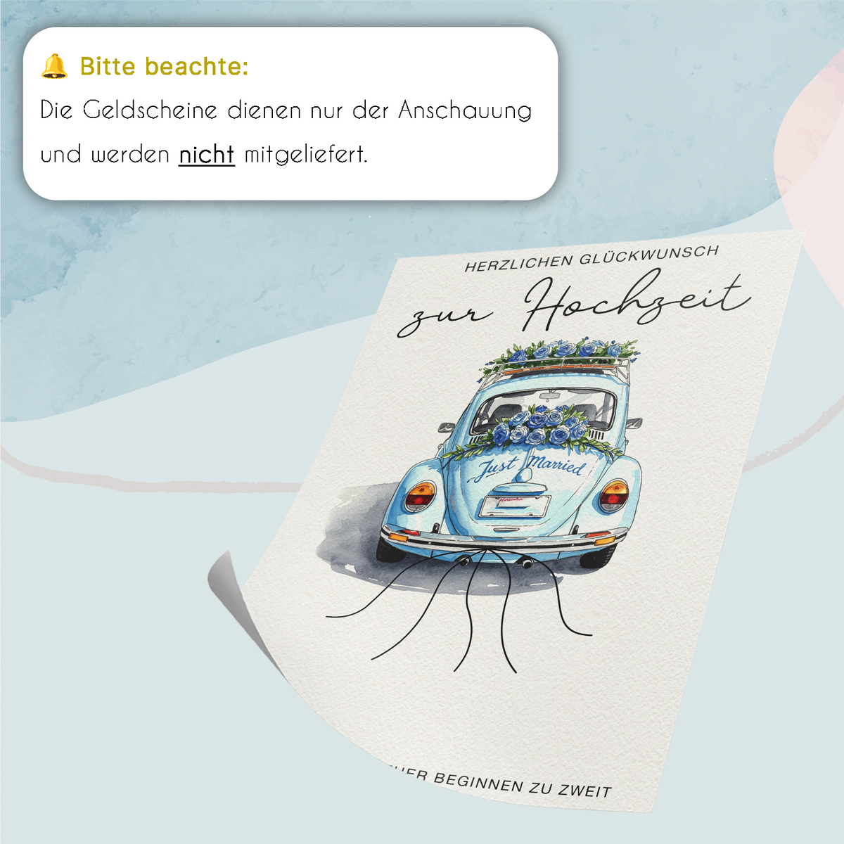 Geldgeschenk Hochzeit | Hochzeitsgeschenk für Brautpaar Geld Hochzeitsgeschenke | Hochzeitsauto Geld kreativ verschenken