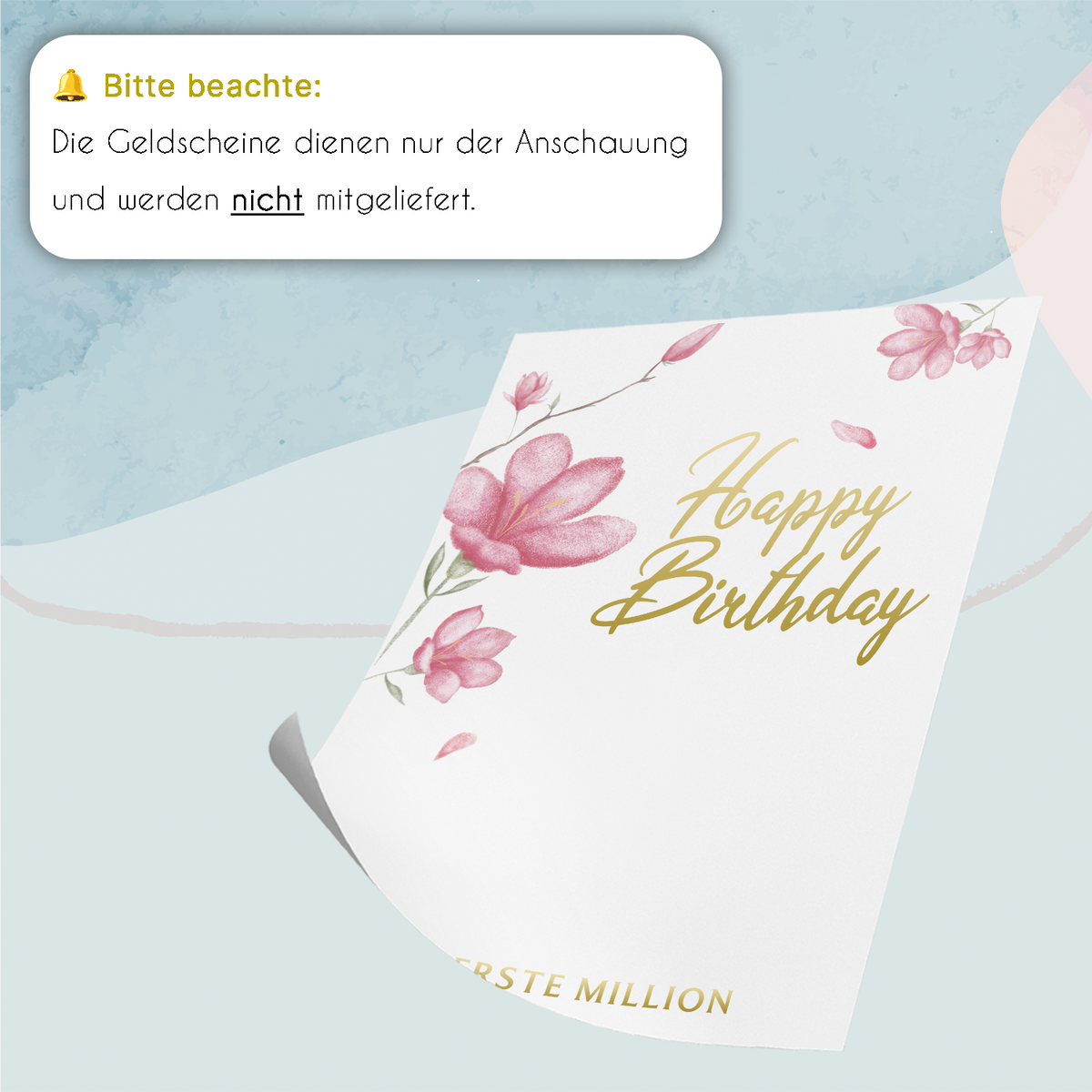 Geldgeschenk Geburtstag Frau Lustiges Geschenk Freundin - Deine erste Million