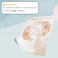 Laden Sie das Bild in den Galerie-Viewer, Geldgeschenk Personalisiertes Hochzeitsgeschenk für Brautpaar Hochzeit Geld kreativ verschenken
