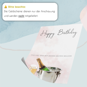 Geldgeschenk zum Geburtstag | Deine erste Million | Lustiges Geburtstagsgeschenk Mann Frau Witzige Geschenkidee Geld kreativ verschenken Happy Birthday