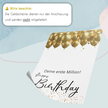 Laden Sie das Bild in den Galerie-Viewer, Geldgeschenk Geburtstag | erste Million | Geburtstagsgeschenk Männer Frauen Lustige Geschenkidee Geld verschenken

