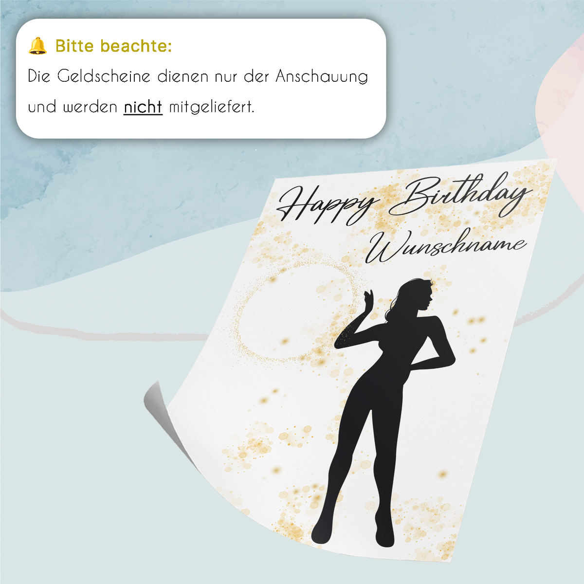 Geldgeschenk zum 70. Geburtstag Personalisiert Frauen Geburtstagsgeschenk Freundin Geld Geschenk personalisierbar