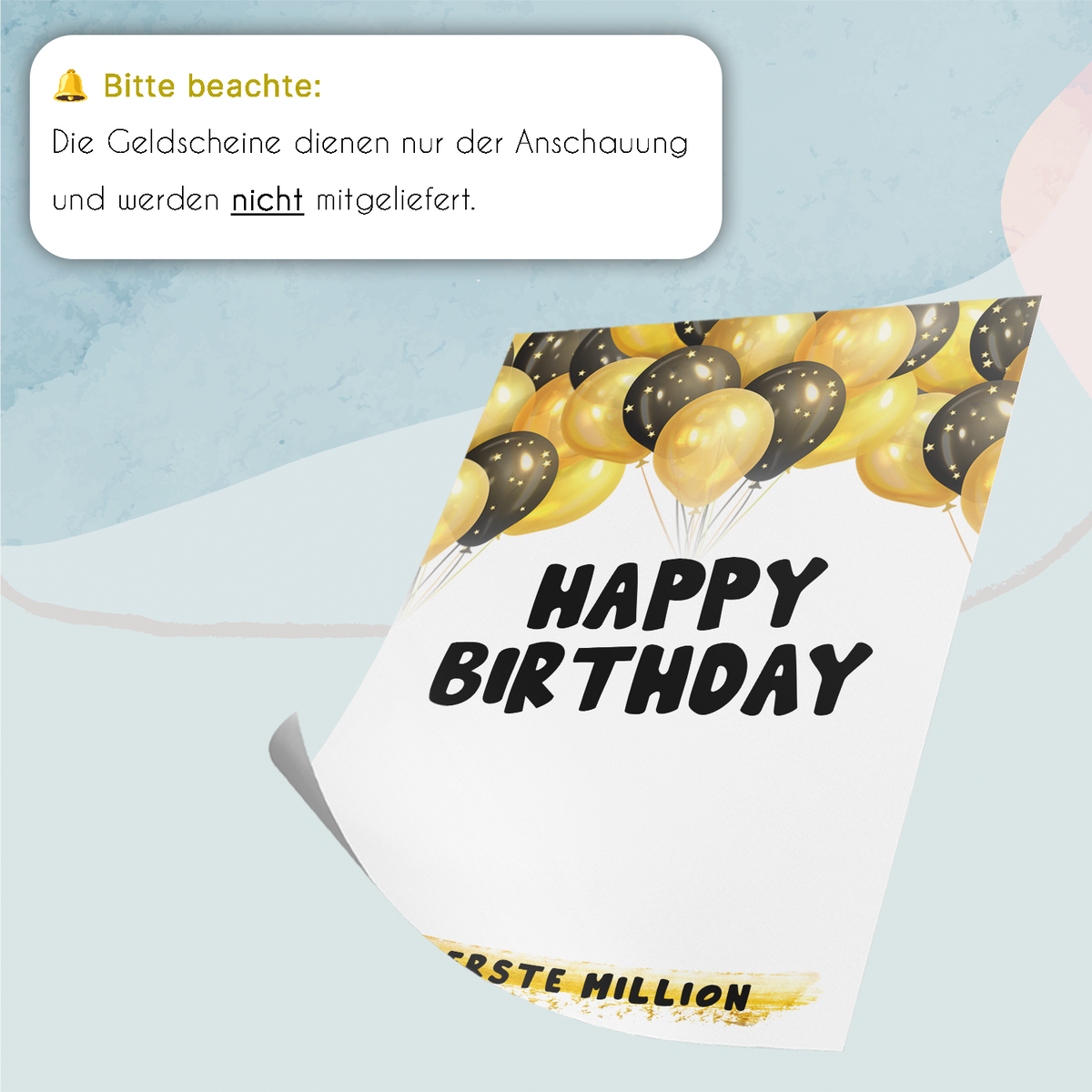 Geldgeschenk Geburtstag Männer Frauen Geschenkidee Geld - Deine erste Million