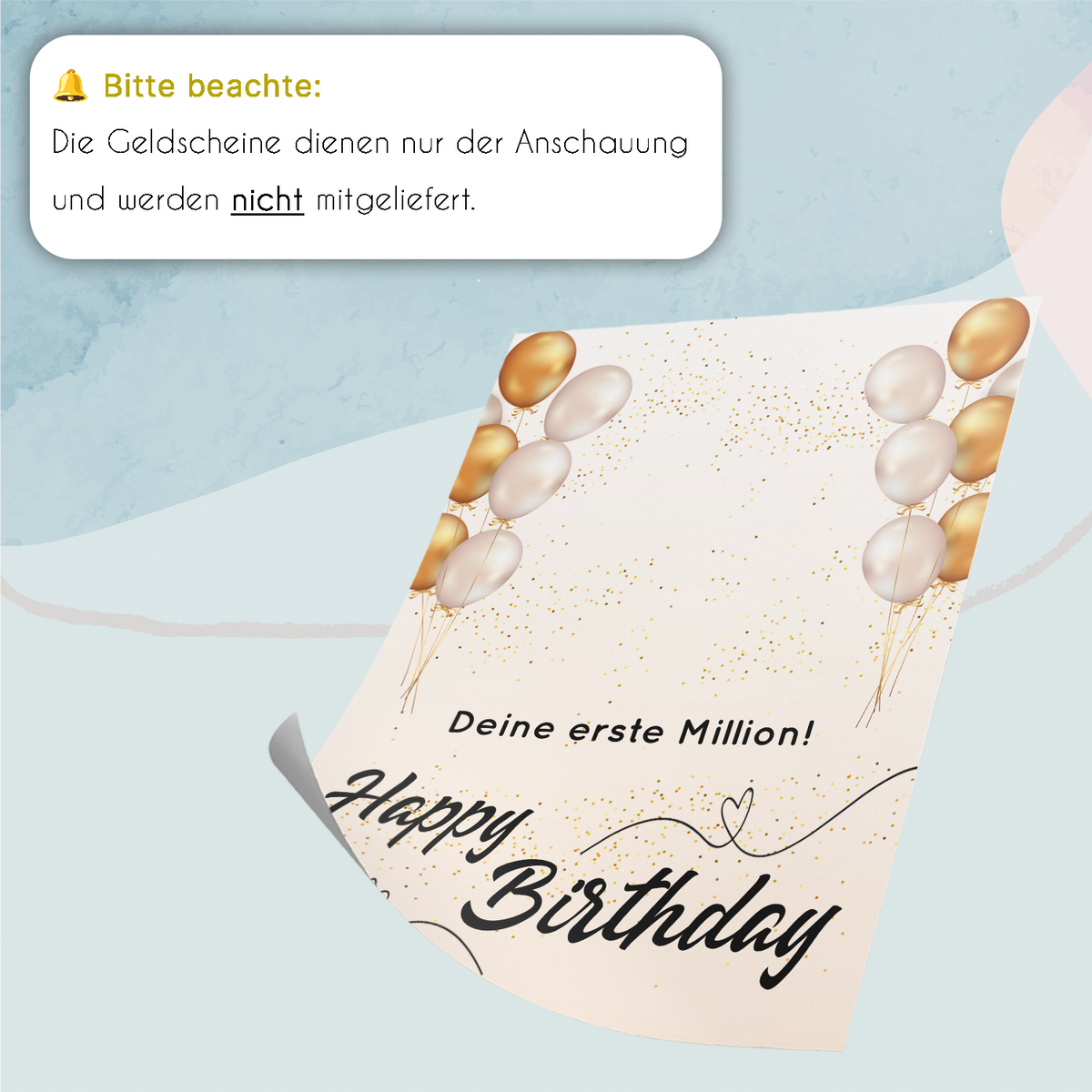 Geldgeschenk Geburtstag Männer Frauen Lustige Geschenkidee  - Deine erste Million
