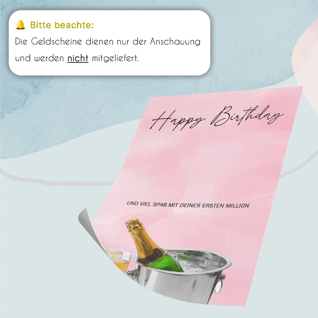 Geldgeschenk Geburtstag | erste Million | Lustiges Geburtstagsgeschenk Mann Frau Witzige Geschenkidee Geld kreativ verschenken