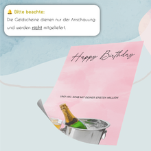 Laden Sie das Bild in den Galerie-Viewer, Geldgeschenk Geburtstag | erste Million | Lustiges Geburtstagsgeschenk Mann Frau Witzige Geschenkidee Geld kreativ verschenken
