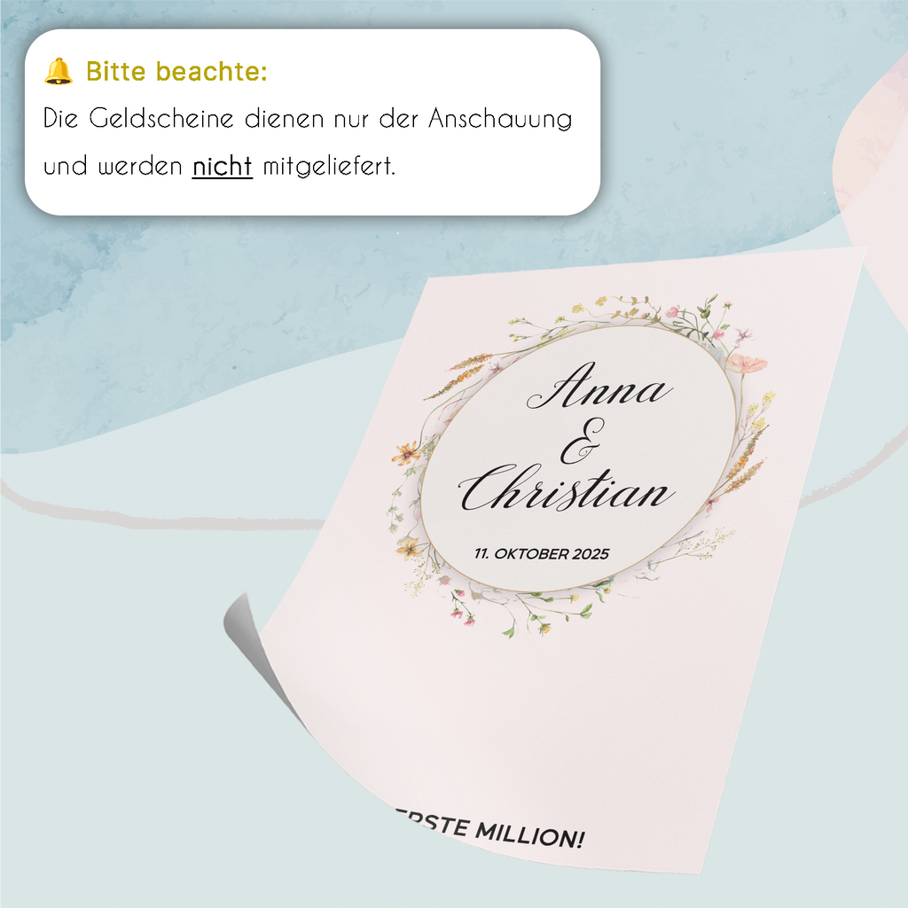 Hochzeitsgeschenk Personalisiert Geldgeschenk Hochzeit personalisierbar