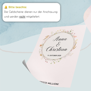 Hochzeitsgeschenk Personalisiert Geldgeschenk Hochzeit personalisierbar