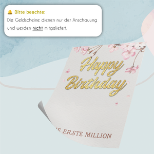 Geldgeschenk Geburtstag Frau | Deine erste Million | Lustiges Geburtstagsgeschenk Freundin Witzige Geschenkidee Damen Geld kreativ verschenken Mädchen