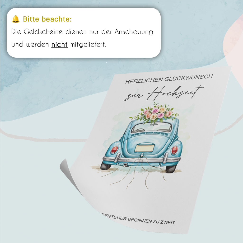 Geldgeschenk Hochzeit | Hochzeitsgeschenk für Brautpaar Geld kreativ verschenken