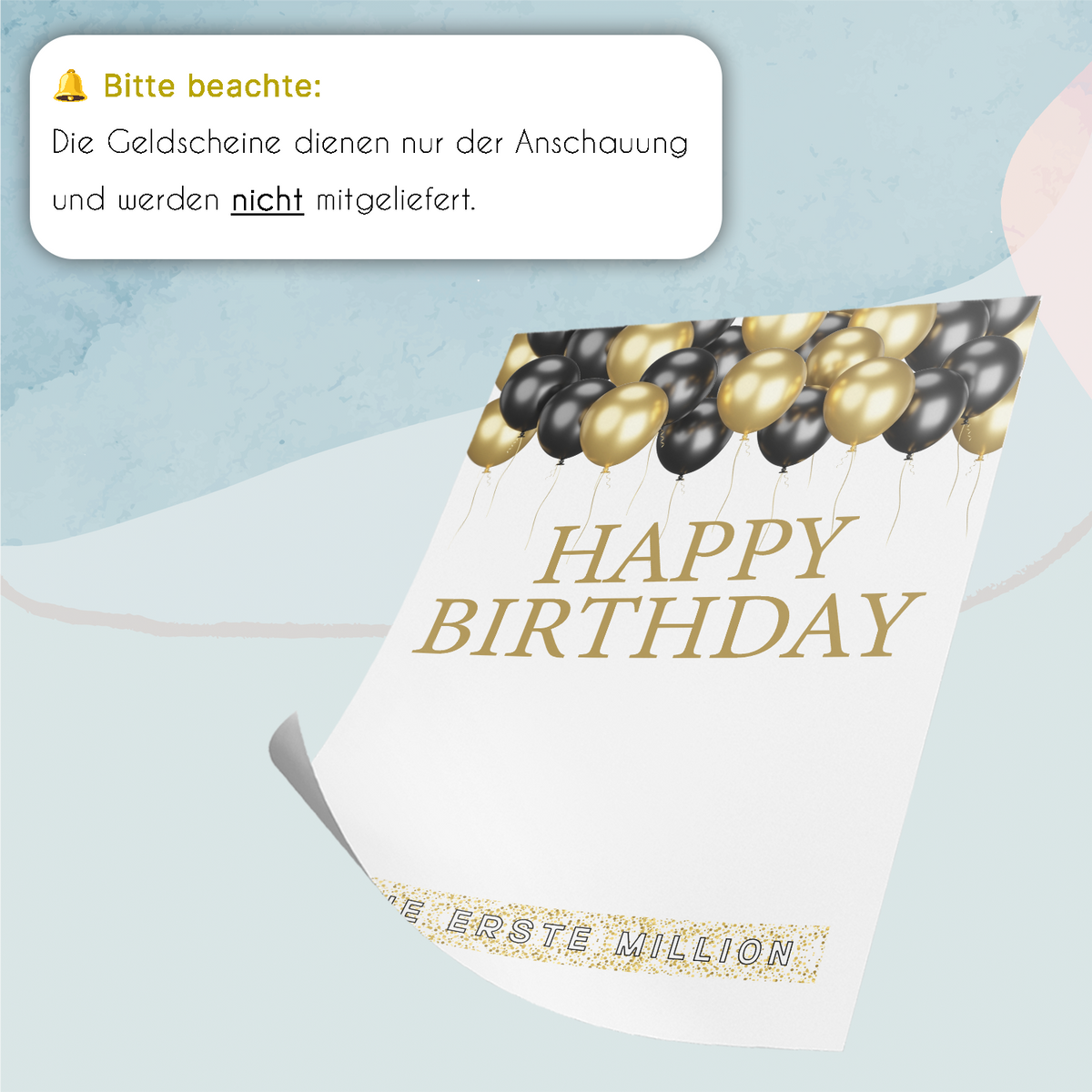 Geldgeschenk Geburtstag | erste Million | Lustiges Geburtstagsgeschenk Männer Frauen Witzige Geschenkidee Geld verschenken