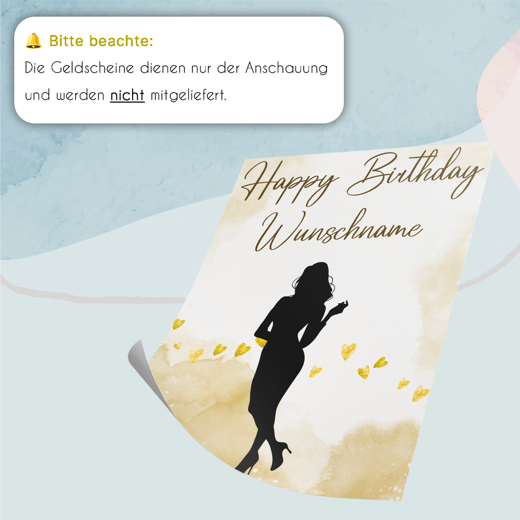 Geldgeschenk zum 40. Geburtstag Personalisiert Frauen Geburtstagsgeschenk Freundin Geld Geschenkidee