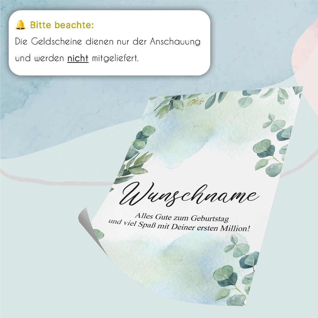 Personalisiertes Geldgeschenk zum 30. Geburtstag Männer Frauen Geburtstagsgeschenk Geld Geschenk personalisierbar