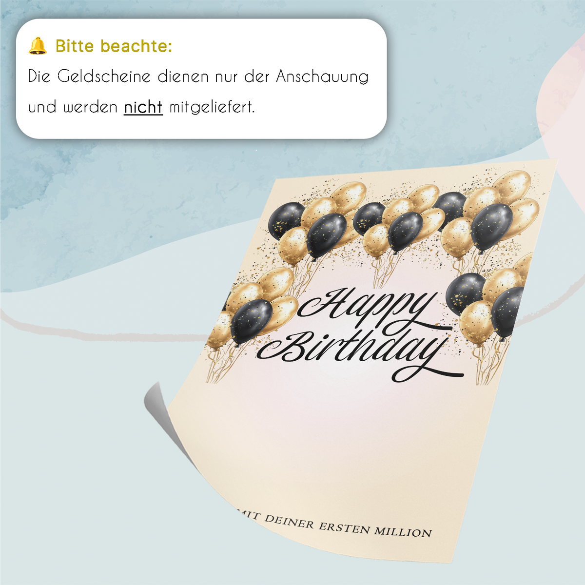 Geldgeschenk Geburtstag Lustiges Geburtstagsgeschenk Mann Frau - Deine erste Million