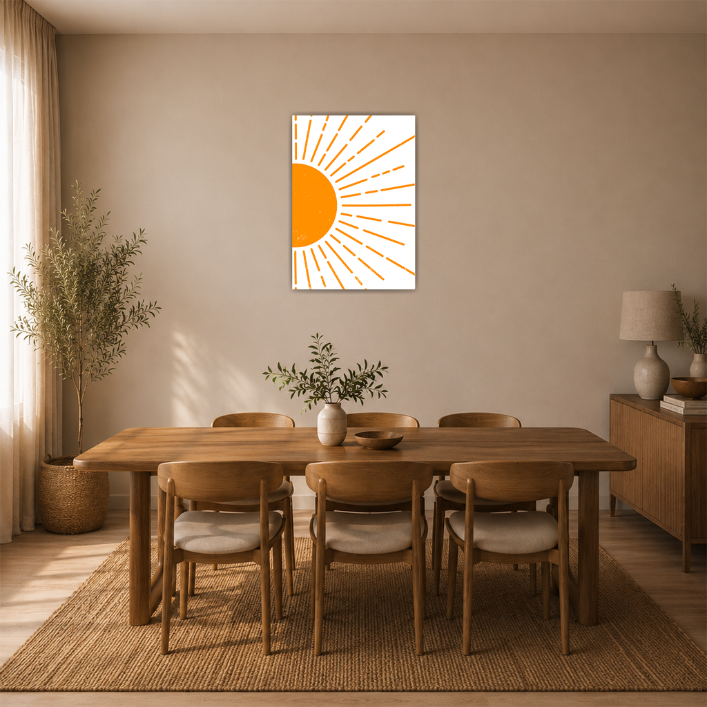 Sonnenstrahlen Poster Boho Wandbild Minimalistische Wandkunst Modern