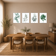 Laden Sie das Bild in den Galerie-Viewer, Eukalyptus Monstera Poster 4er Set Botanische Grüne Wandbilder
