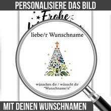 Laden Sie das Bild in den Galerie-Viewer, Weihnachten Geldgeschenk Personalisiert Karte Weihnachtsgeschenk personalisiertes Geschenk zu Weihnachten Geschenkidee Wunscherfüller Geldgeschenke kreativ Tannenbaum
