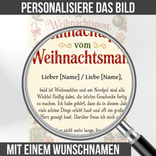 Laden Sie das Bild in den Galerie-Viewer, Weihnachtspost Personalisiertes Poster Weihnachtsmann Kinder Weihnachtsgeschenk
