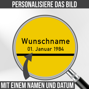 Rente Ortsschild Poster personalisiertes Geschenk zum Ruhestand Geschenkidee Rentner Pensionär