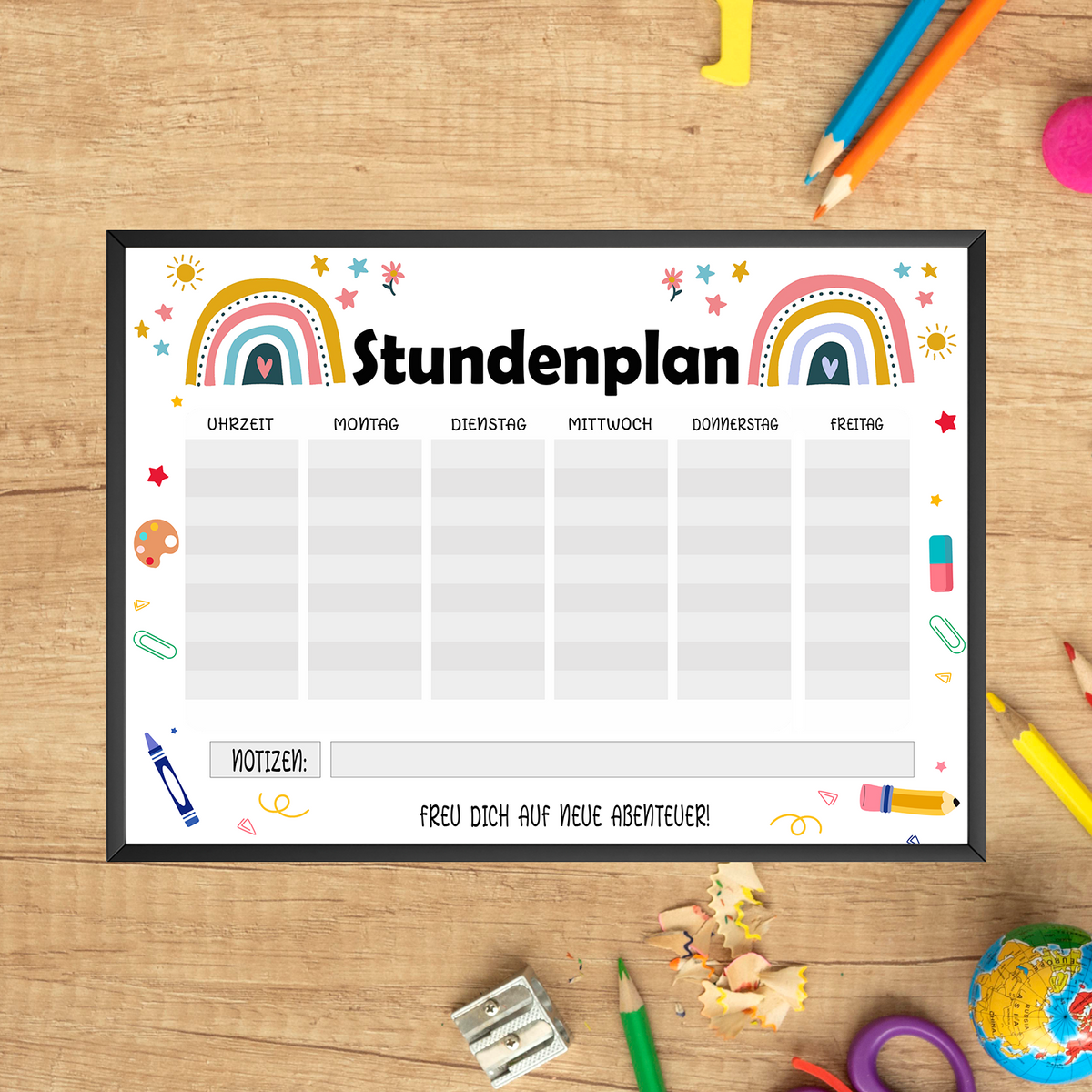 Einschulung Stundenplan Geschenk zum Schulanfang Schulkind Geschenkidee