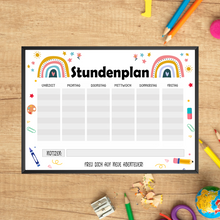 Laden Sie das Bild in den Galerie-Viewer, Einschulung Stundenplan Geschenk zum Schulanfang Schulkind Geschenkidee
