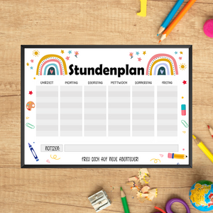 Einschulung Stundenplan Geschenk zum Schulanfang Schulkind Geschenkidee