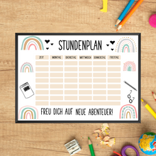 Laden Sie das Bild in den Galerie-Viewer, Einschulung Stundenplan Geschenk zum Schulanfang Schulkind Geschenkidee
