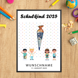 Geldgeschenk Einschulung Personalisiert Karte Schulanfang Schultüte