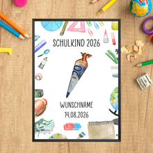 Laden Sie das Bild in den Galerie-Viewer, Personalisiertes Geldgeschenk zur Einschulung Geschenk Schulanfang Schultüte
