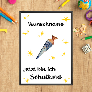 Einschulung Personalisiertes Geldgeschenk Schultüte Schulanfang Geschenk