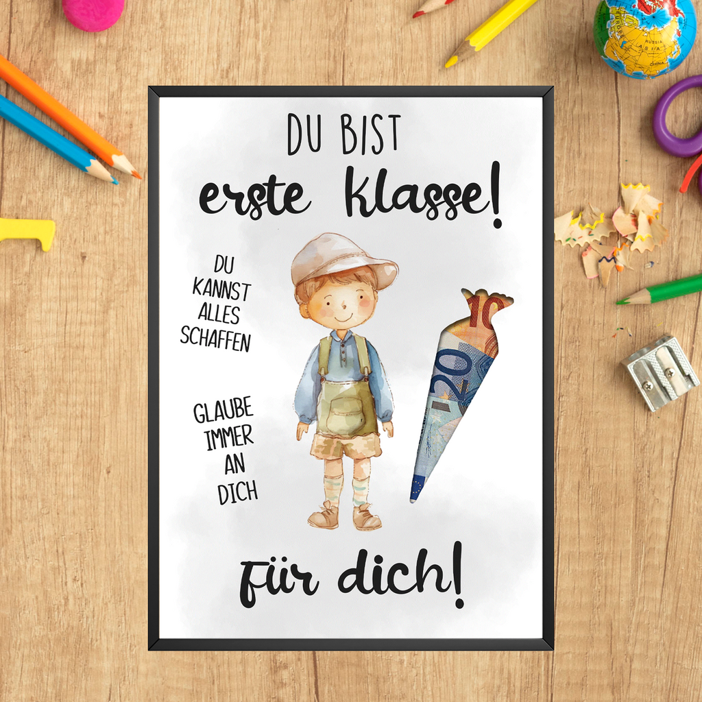 Einschulung Geldgeschenk Jungen Schulanfang Erstklässler Geschenkidee Schulkind