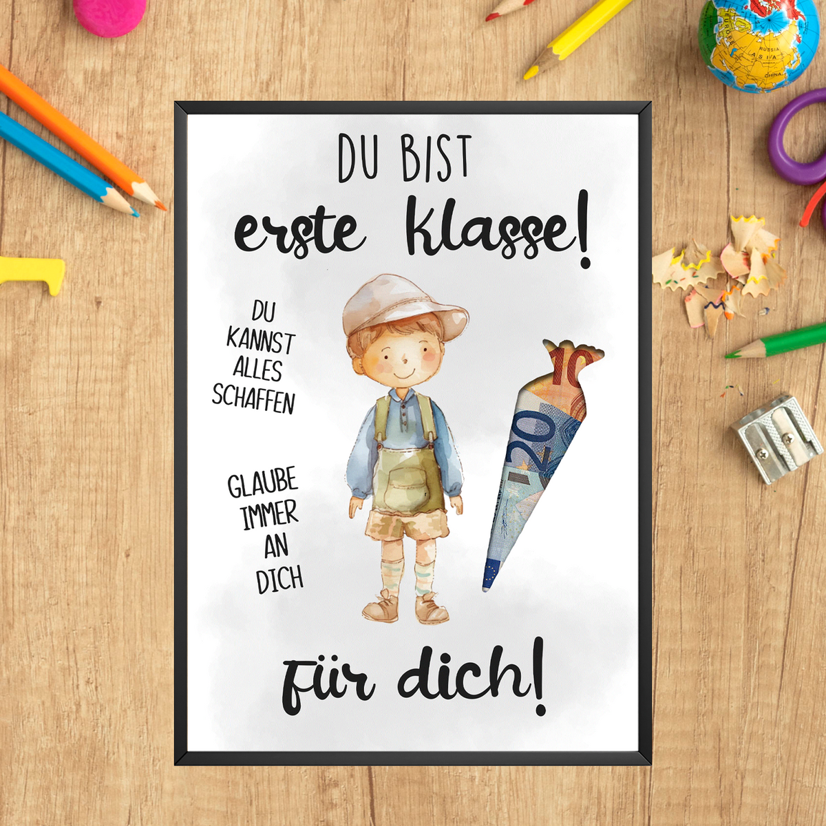 Einschulung Geldgeschenk Jungen Schulanfang Erstklässler Geschenkidee Schulkind