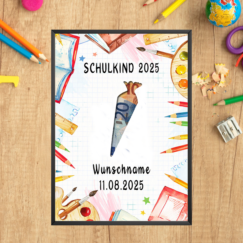 Personalisiertes Geldgeschenk Einschulung Geschenk Schulanfang Schultüte