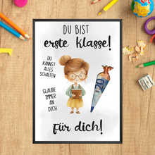Laden Sie das Bild in den Galerie-Viewer, Einschulung Geldgeschenk Mädchen Schulanfang Erstklässler Geschenkidee Schulkind
