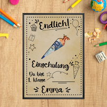 Laden Sie das Bild in den Galerie-Viewer, Einschulung Geldgeschenk personalisiert  Schulanfang Geschenk zum Schulstart

