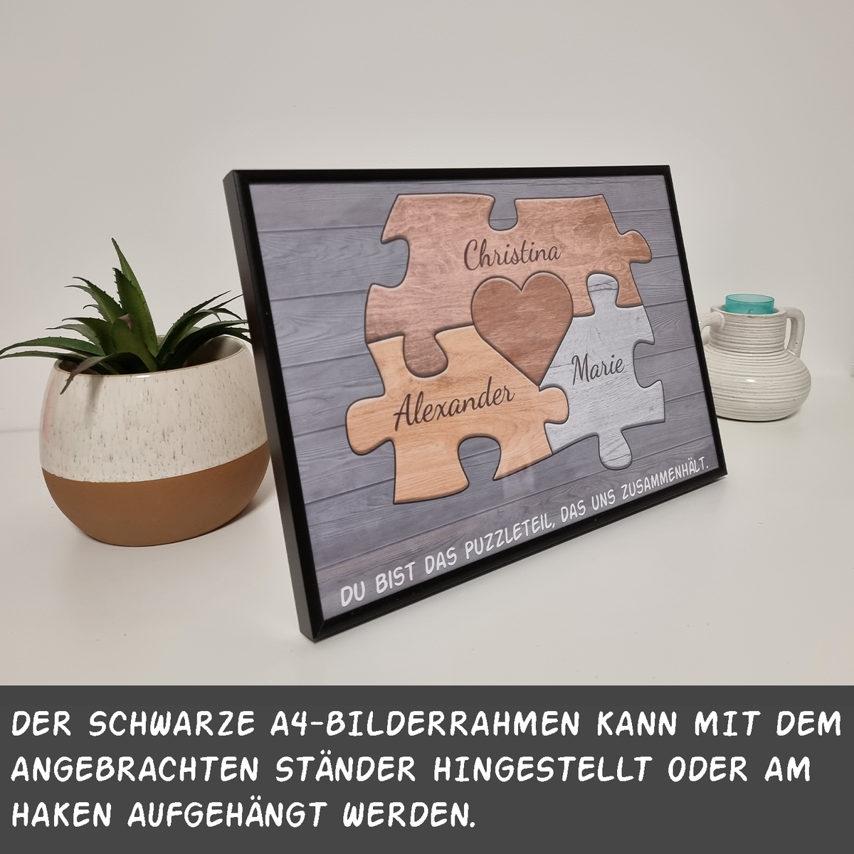 Oma Geschenk personalisiert | Oma Geburtstag Großmutter Familienbild gestalten | Muttertag personalisierte Geschenke Oma Puzzle