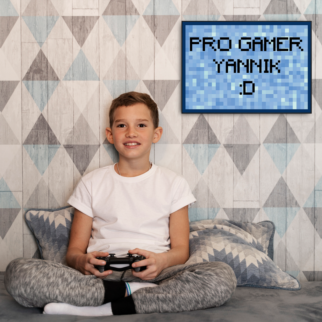 Personalisierbares Zocker Poster Gaming Wandbild Jungen Kinderzimmer Gamer Geschenk Zimmer Deko