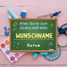 Laden Sie das Bild in den Galerie-Viewer, Personalisiertes Schulanfang Poster Geschenkidee Erster Schultag Schulkind Geschenk zur Einschulung
