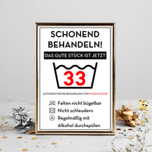 Laden Sie das Bild in den Galerie-Viewer, Personalisiertes Geschenk zum 33. Geburtstag Frau Mann Wäsche Lustige Geschenkidee 33 Jahre Geburtstagskarte Witzige Party Deko
