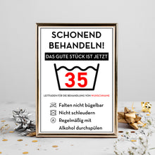 Laden Sie das Bild in den Galerie-Viewer, Personalisiertes Geschenk zum 35. Geburtstag Frau Mann Wäsche Lustige Geschenkidee 35 Jahre Geburtstagskarte Witzige Party Deko
