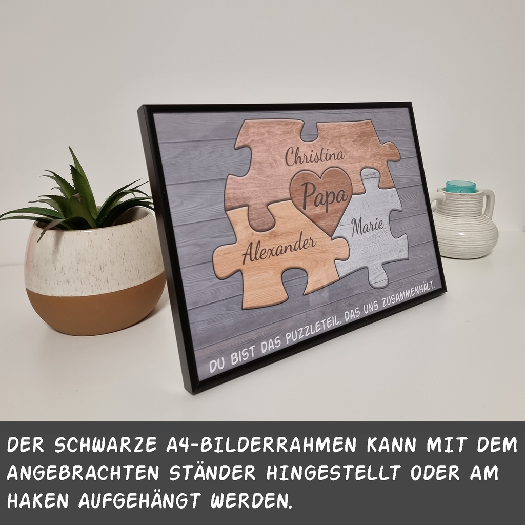 Papa Geschenk personalisiert | Vater Geburtstag Papa Familienbild gestalten | Vatertag personalisierte Geschenke Papa Puzzle