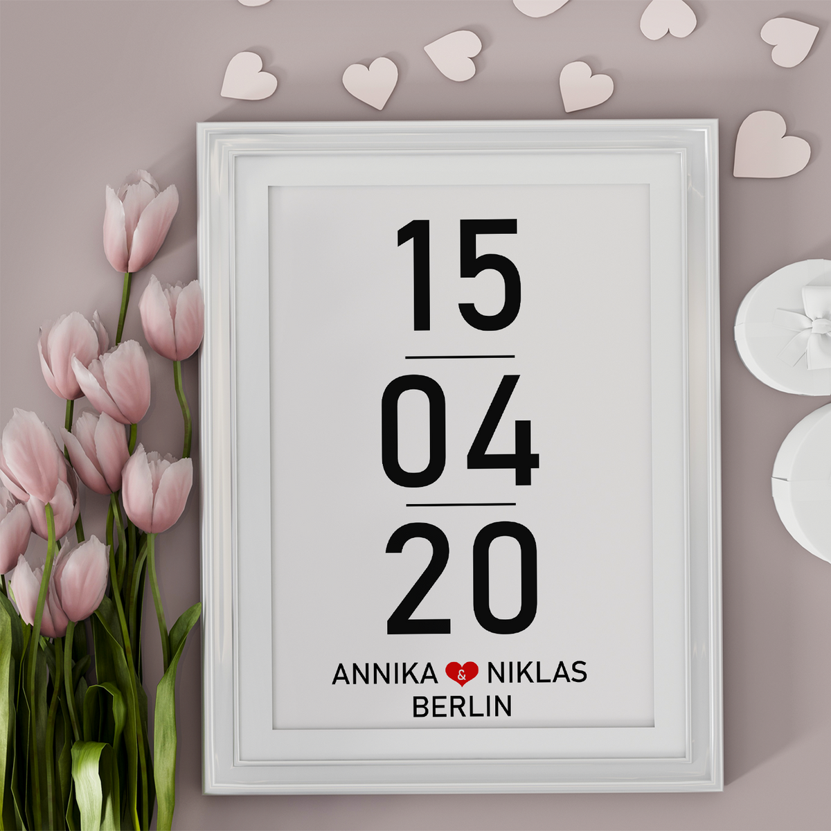 Partner Poster Personalisiert Datum Namen Ort Jahrestag Geschenk zum Hochzeitstag