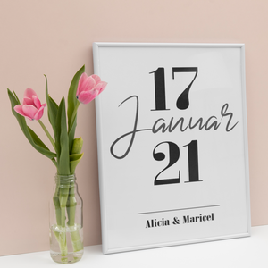 Jahrestag Poster Personalisiert Datum Namen Partner Hochzeit Geschenk