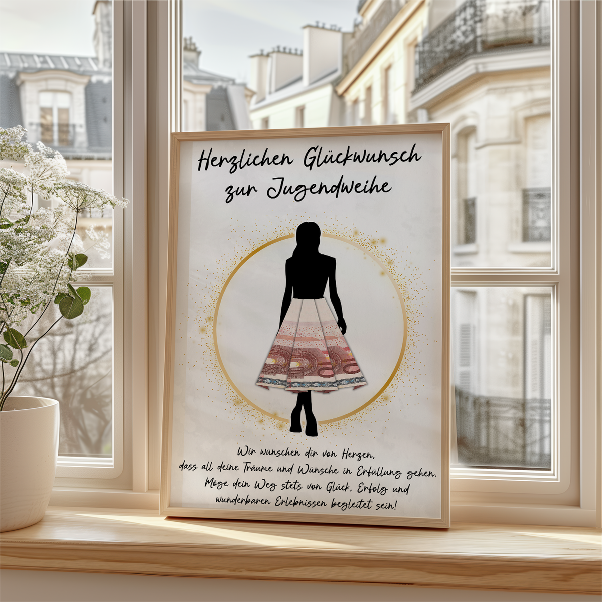 Geldgeschenk zur Jugendweihe Geschenkidee Mädchen Jugendweihe Spruch Geldgeschenk Jugendweihe Karte Deko