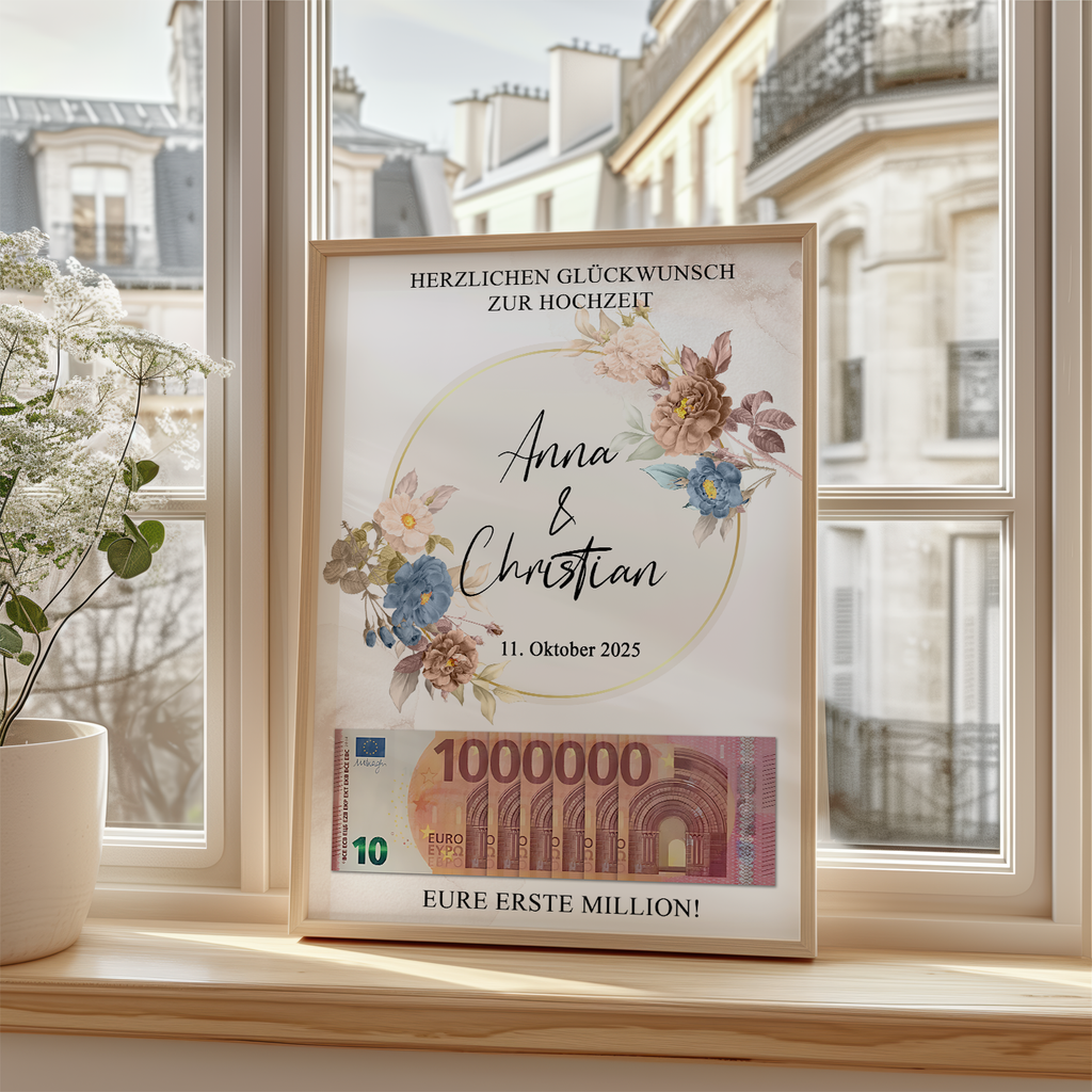 Personalisiertes Geldgeschenk Hochzeitsgeschenk Brautpaar Hochzeit Geld