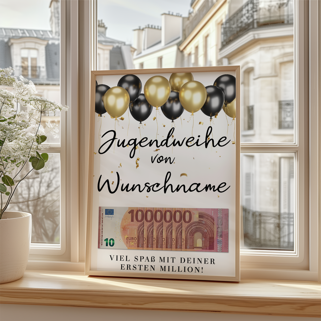 Personalisiertes Geldgeschenk zur Jugendweihe Geschenkidee