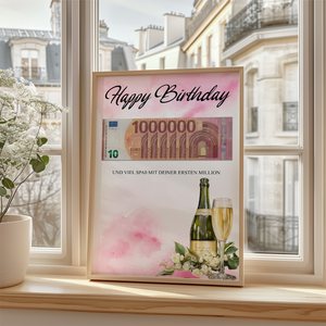 Geldgeschenk Geburtstag Lustiges Geburtstagsgeschenk Mann Frau Witzige Geschenkidee - Deine erste Million