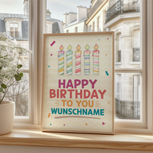 Laden Sie das Bild in den Galerie-Viewer, Personalisiertes Geschenk zum Geburtstag Geschenkidee personalisierbar Geburtstagskarte
