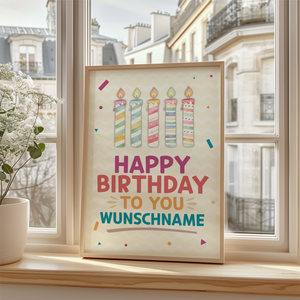 Personalisiertes Geschenk zum Geburtstag Geschenkidee personalisierbar Geburtstagskarte